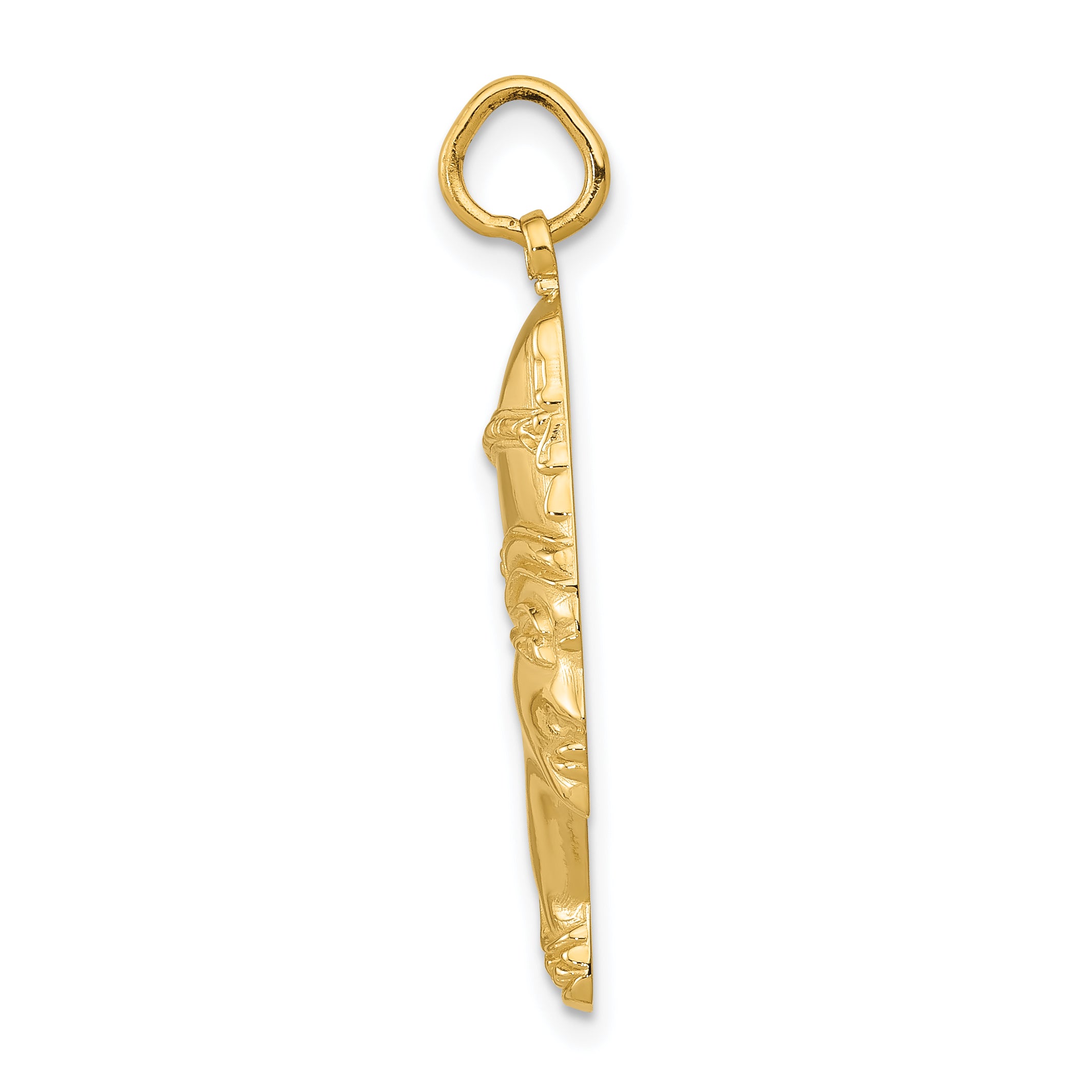 14K Gold Nefertiti Charm with Polished Finish Elegant Themed Design Secondary image