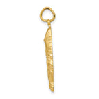 14K Gold Nefertiti Charm with Polished Finish Elegant Themed Design
