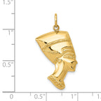 14K Gold Nefertiti Charm with Polished Finish Elegant Themed Design