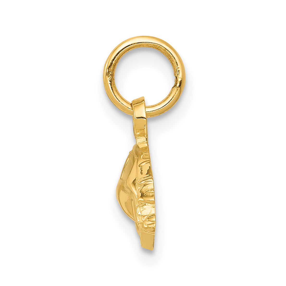 14K Gold Polished Car Charm for Men  Elegant Themed Pendant Secondary image