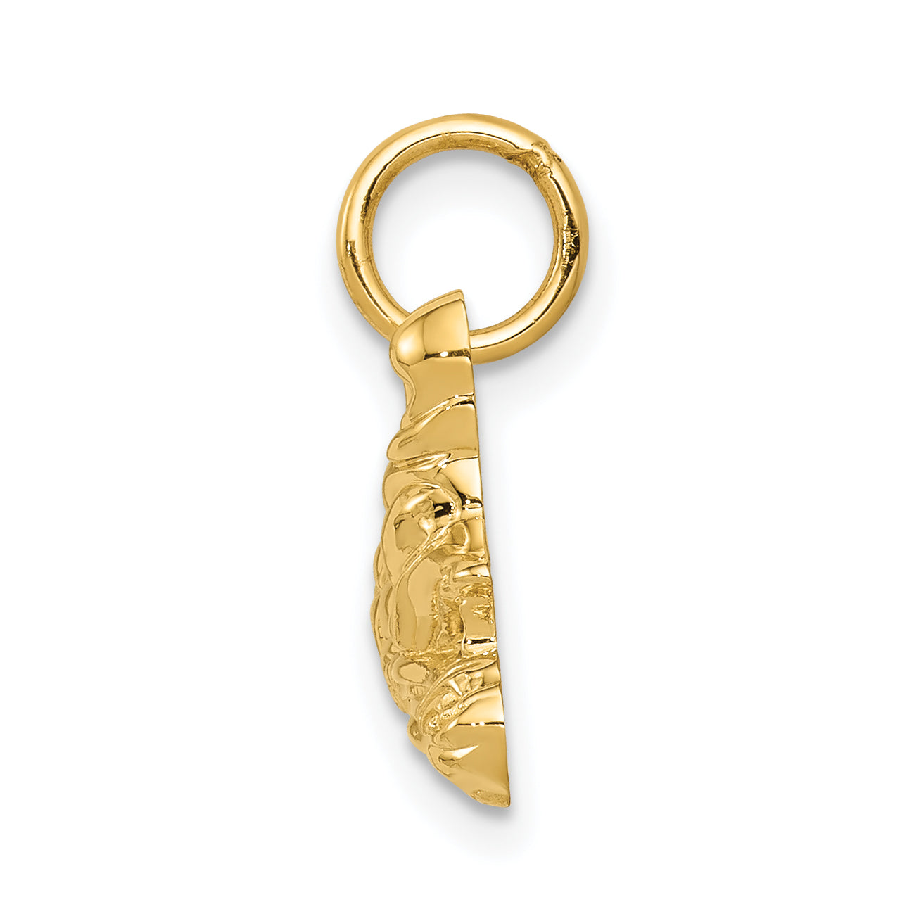 14K Gold Go-Kart Pendant with Polished Finish  Men's Themed Charm