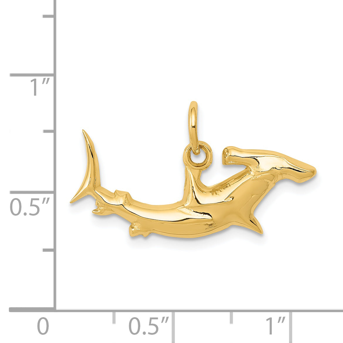 14K Gold Hammerhead Shark Pendant for Men  Bold Themed Design by Sophia Jewelers