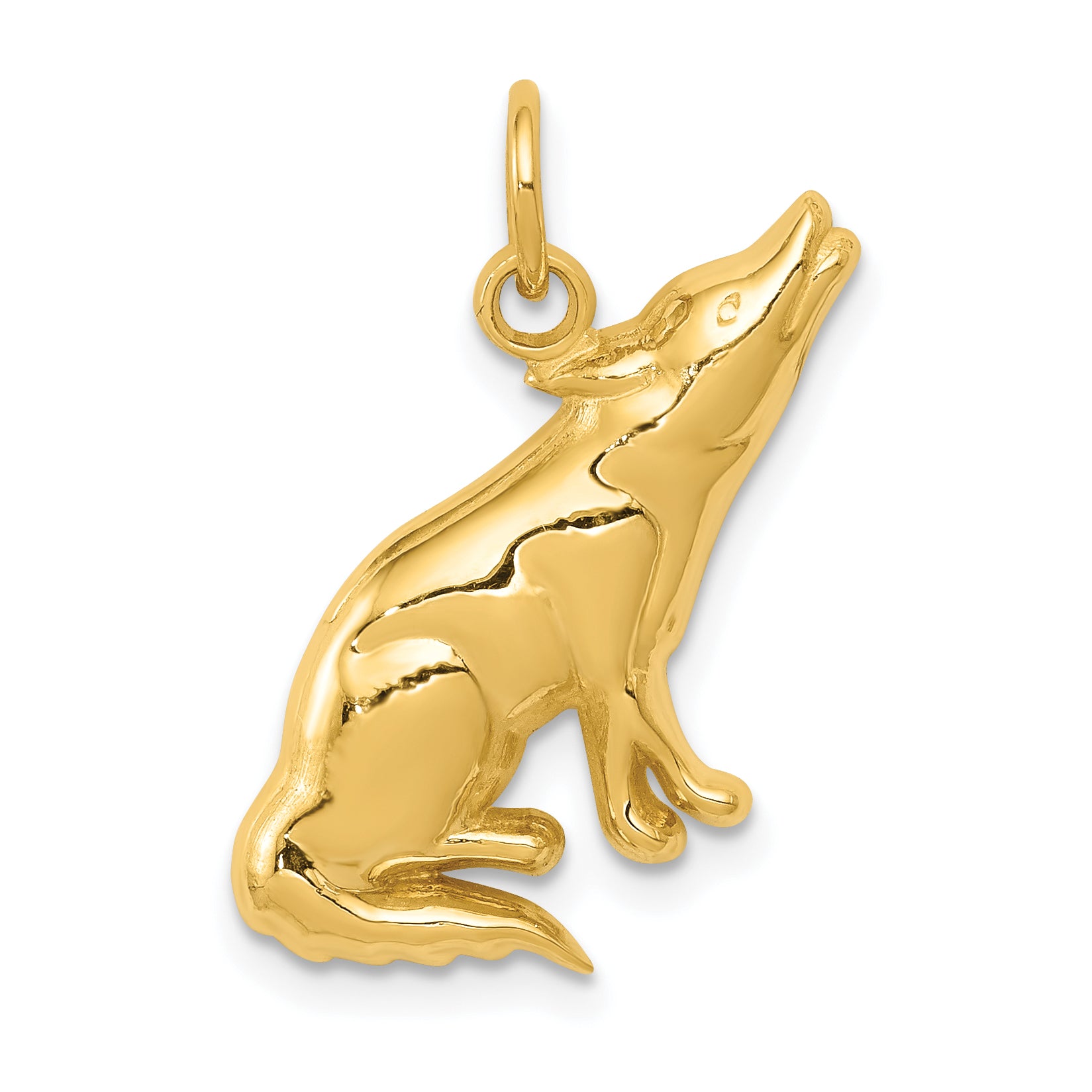 14k Wolf Charm Main image