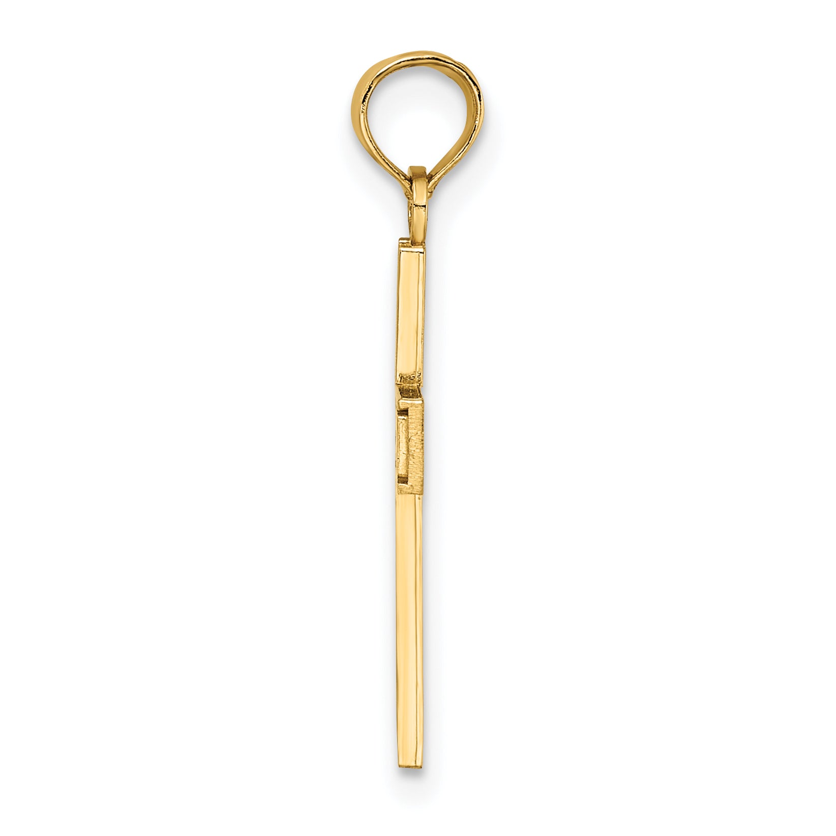 14K RN  Caduceus Cross Charm Secondary image