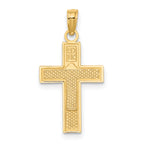 14K RN  Caduceus Cross Charm