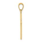 14K Yellow Gold Cross Pendant with Polished Finish Elegant and Solid Design