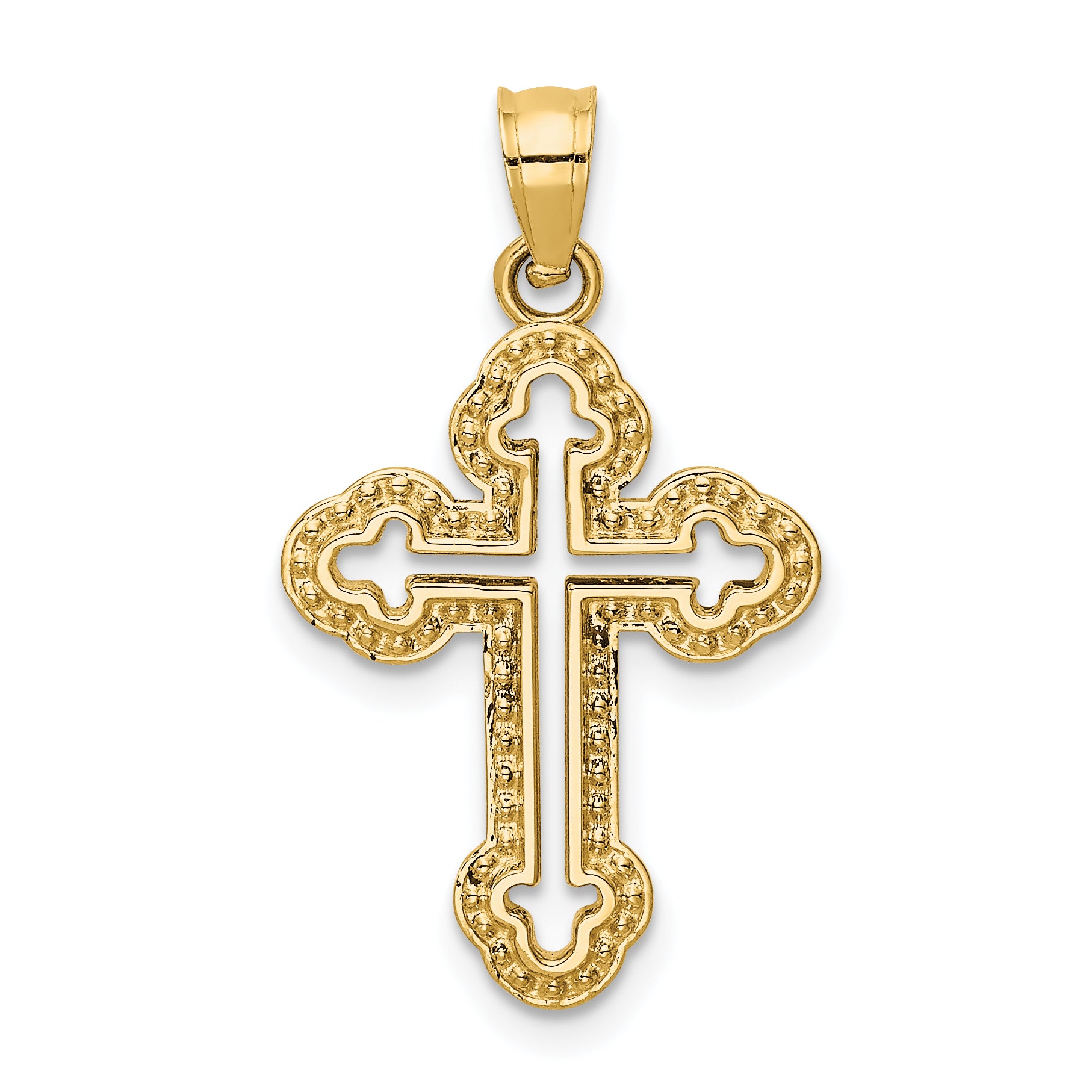 14k Cut-out Budded Cross Charm Main image