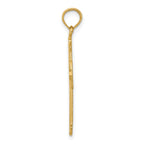 14K Gold Passion Cross Pendant with Solid Casted Design Elegant Finish