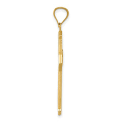 14K Gold Passion Cross Pendant with Solid Cast Design