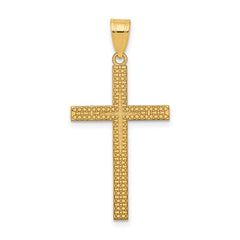 14K Diamond-cut Latin Cross Pendant