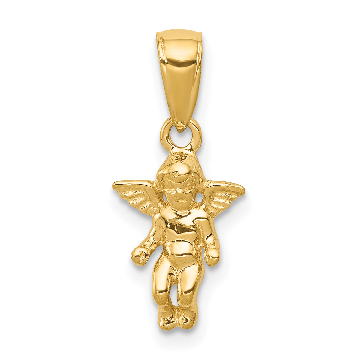 14k  3D Small Guardian Angel Pendant