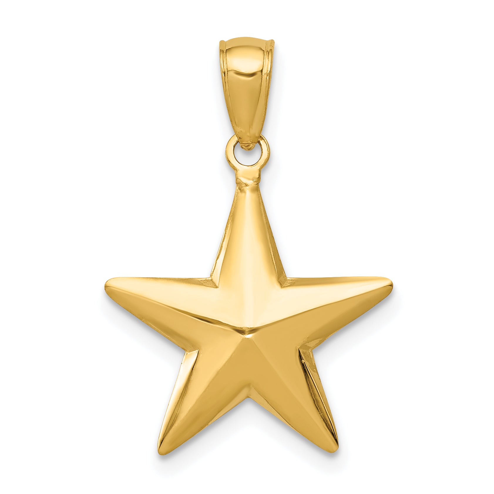 14k Polished 3-D Star Pendant Main image