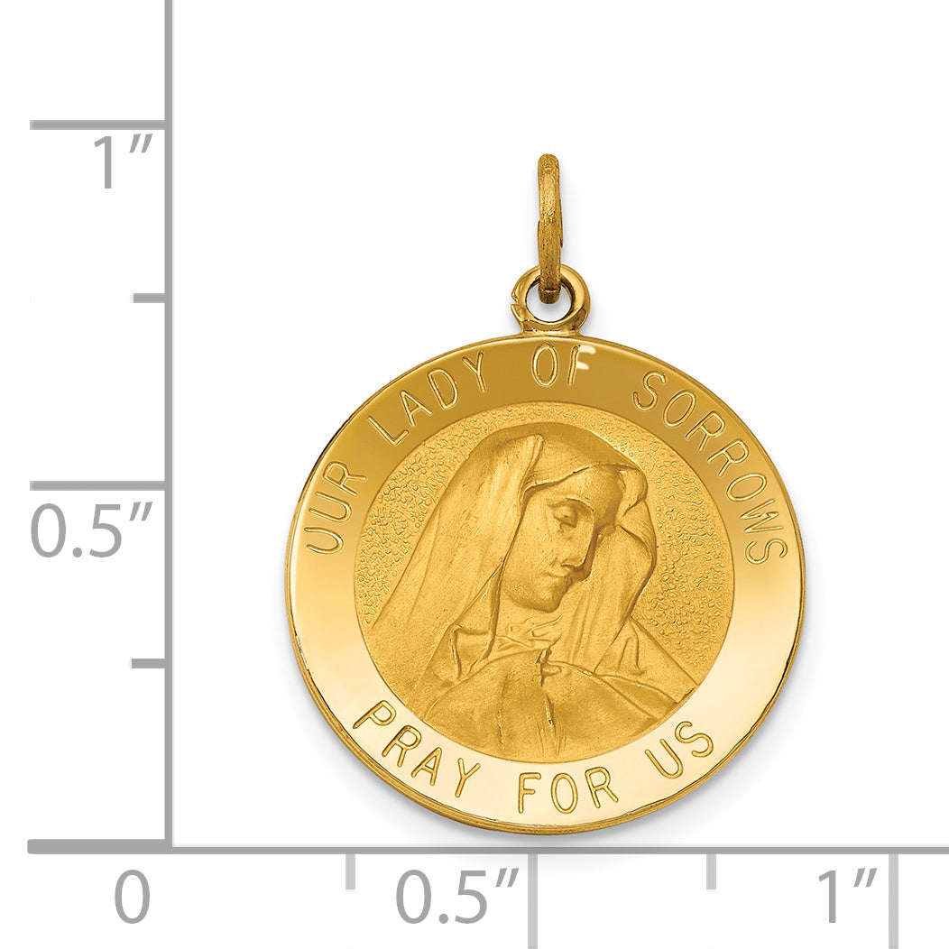 14k Our Lady of Sorrows Medal Pendant