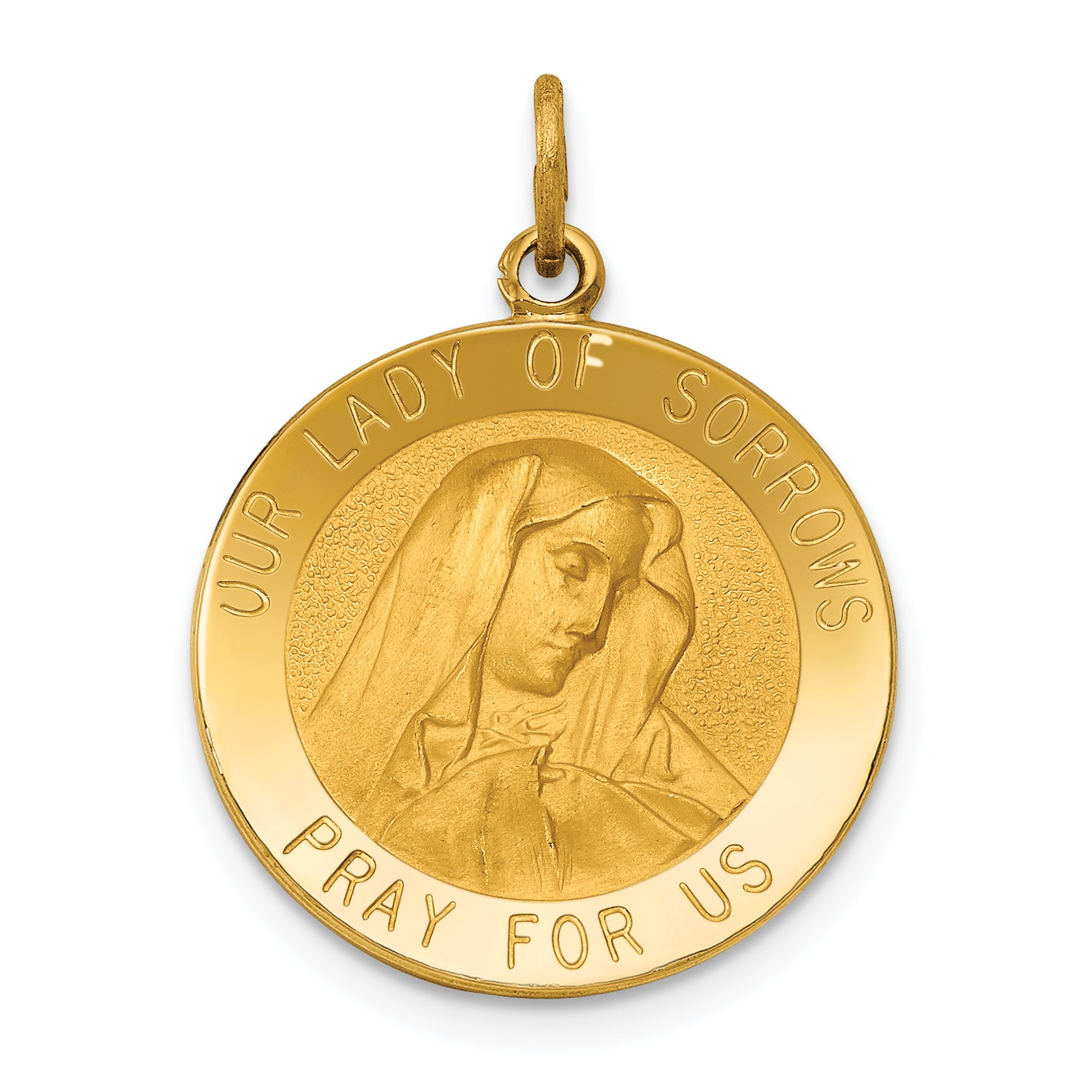 14k Our Lady of Sorrows Medal Pendant