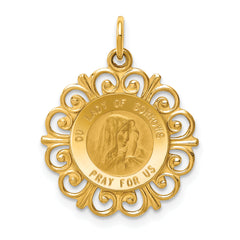 14k Our Lady of Sorrows Medal Pendant