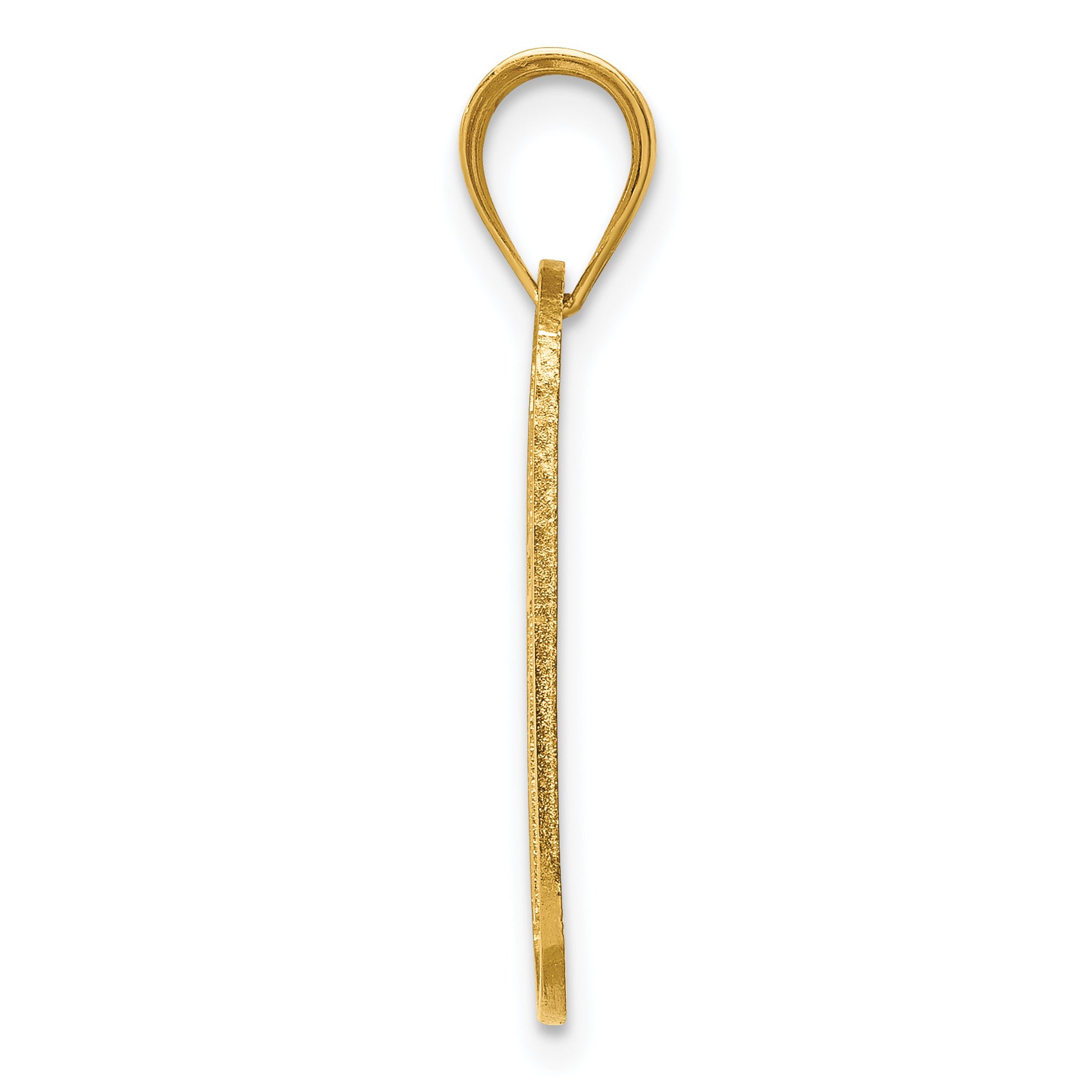 14K Gold Cross Cut-Out Pendant with Polished & Textured Finish Secondary image