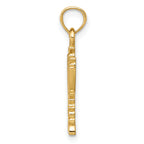 14K Gold Menorah Pendant with Polished Finish Elegant Solid Design