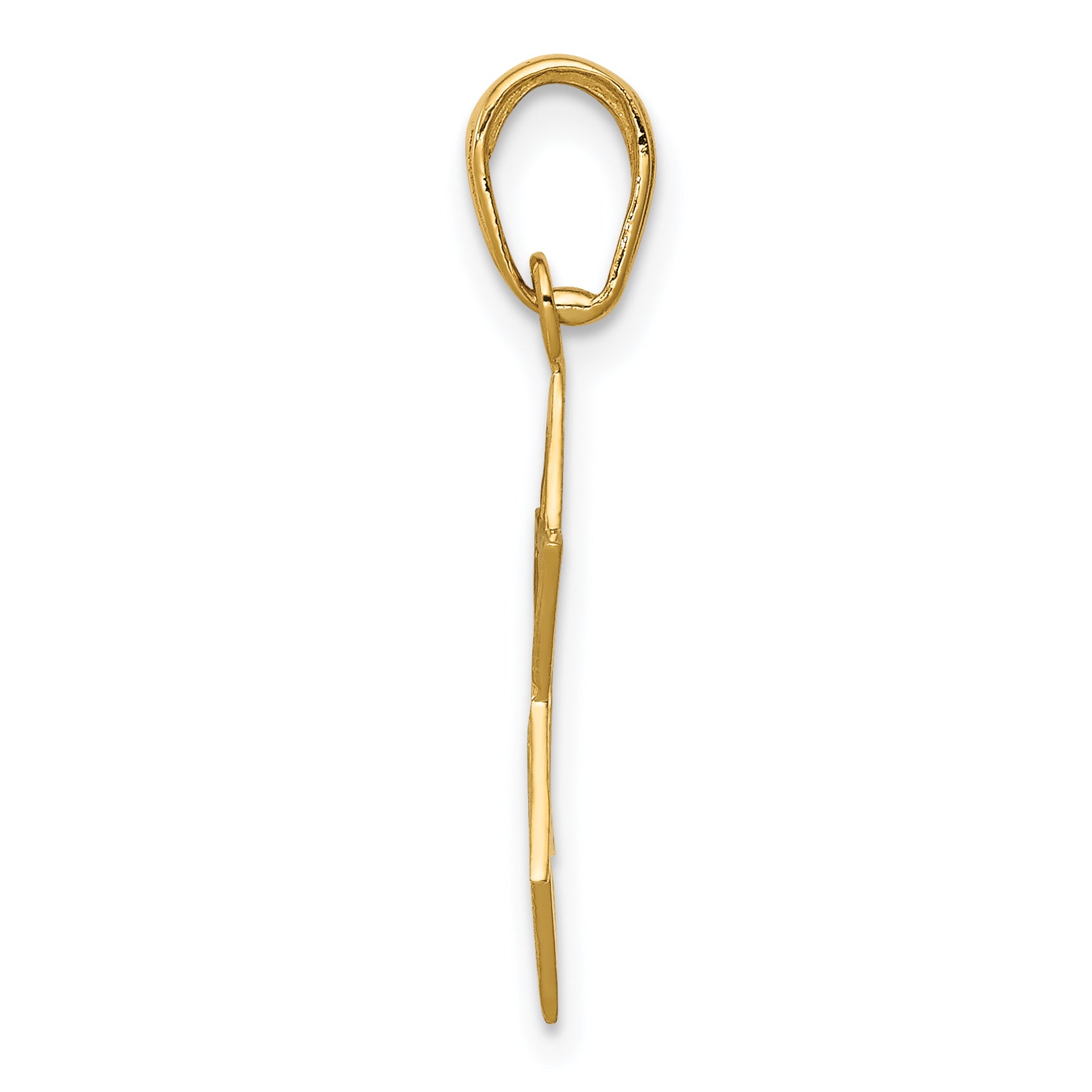 14K Gold Star of David Pendant with Solid Casted Design 24mm Secondary image