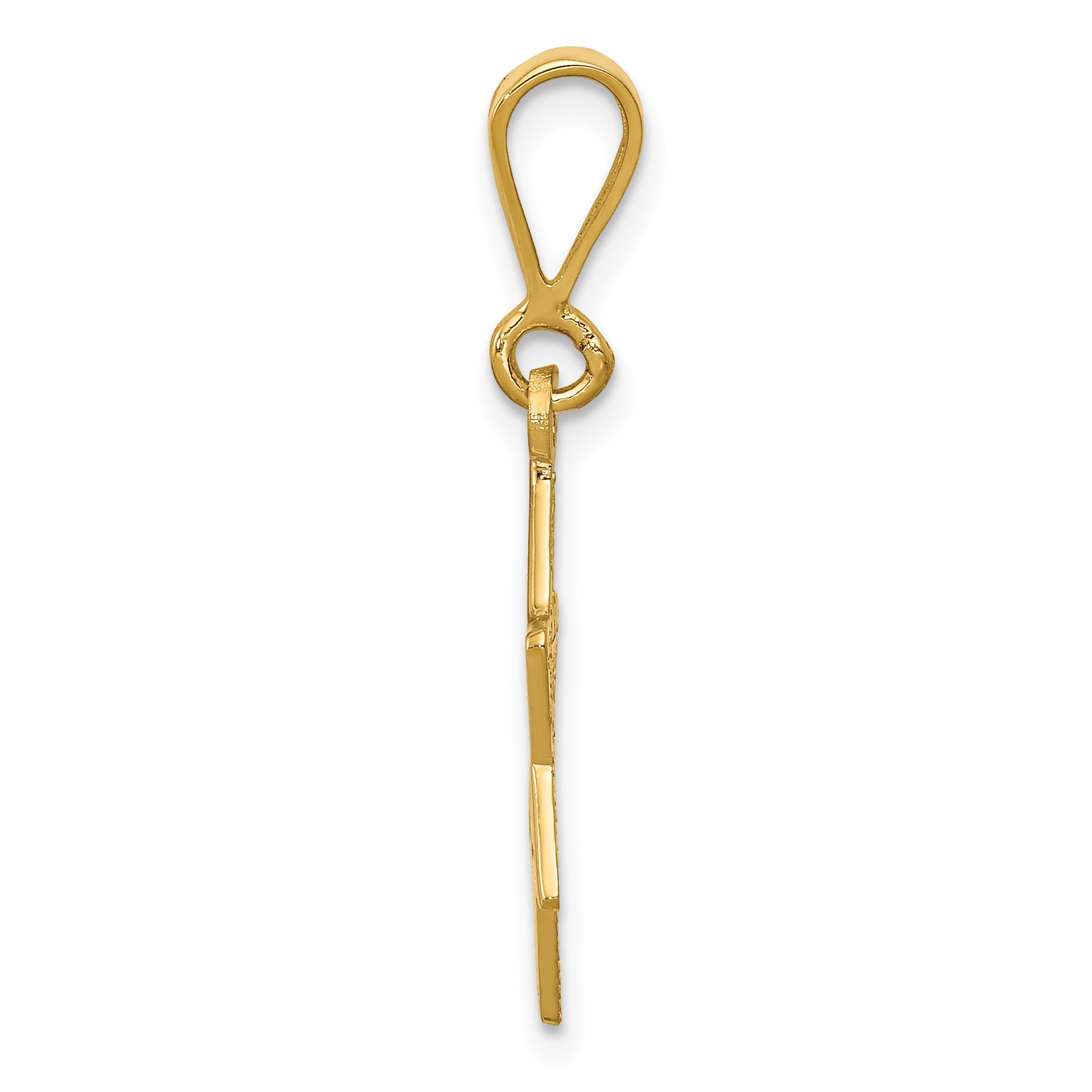14K Gold Star of David Charm, Solid and Elegant