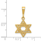 14K Gold Star of David Charm, Solid and Elegant