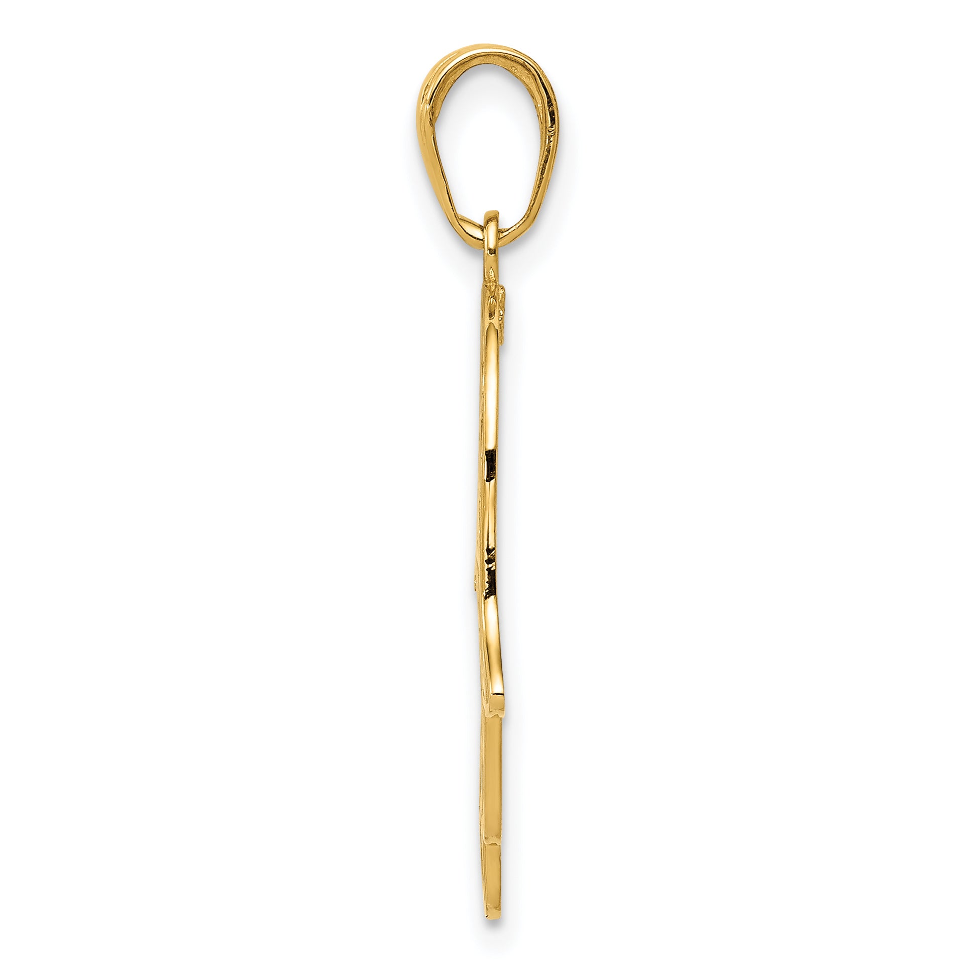 14K Gold Filigree Chamseh Pendant with Intricate Cast Design  Elegant and Timeless Secondary image
