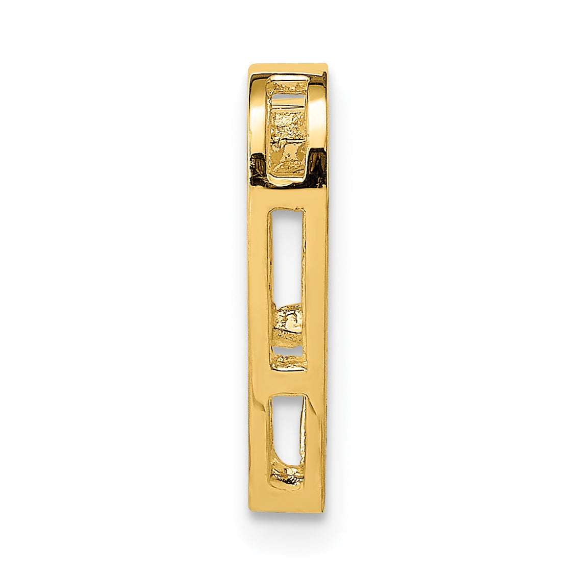 14K Polished Heart Chain Slide Secondary image