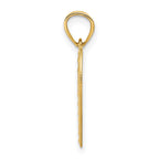 14K Gold Polished Doves in Heart Pendant  Elegant & Textured Design