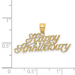 14K Polished HAPPY ANNIVERSARY Charm