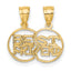 14K Break apart Cut-out BEST FRIEND Charm