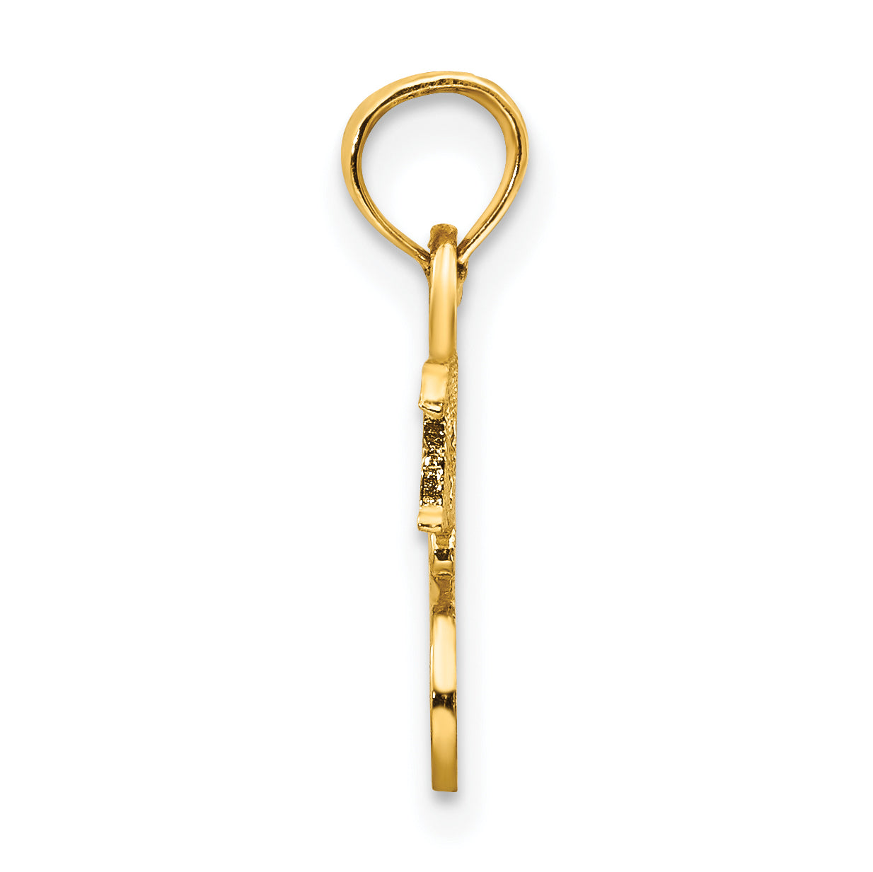 14K Gold Sweet 16 Pendant with Polished Finish Elegant Gift Secondary image