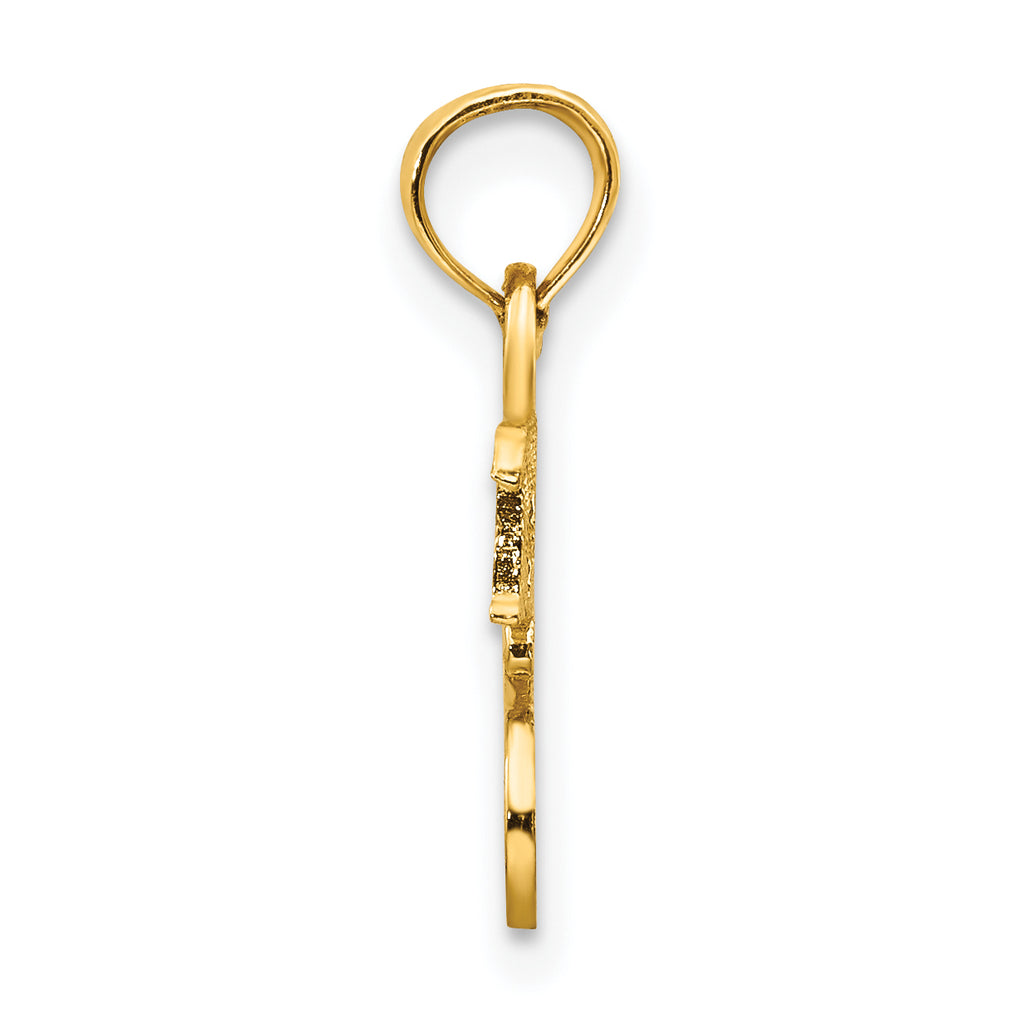14K Gold Sweet 16 Pendant with Polished Finish Elegant Gift