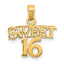 14K SWEET 16 Pendant