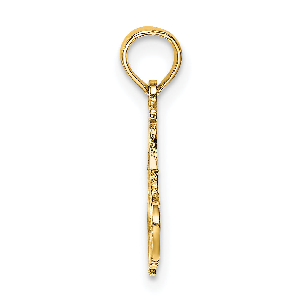 14K Polished #1 MOM Pendant