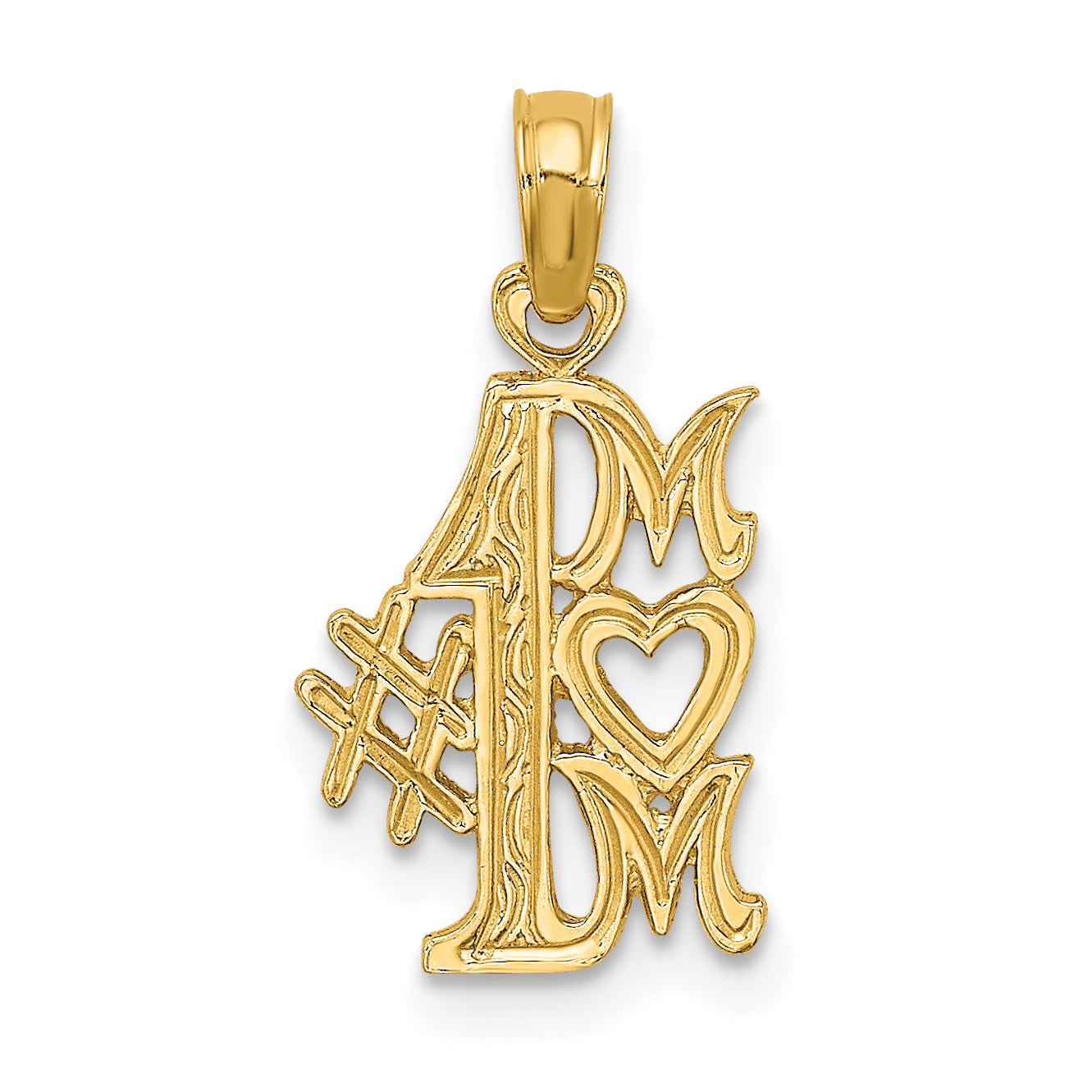 14K #1 MOM Charm Main image