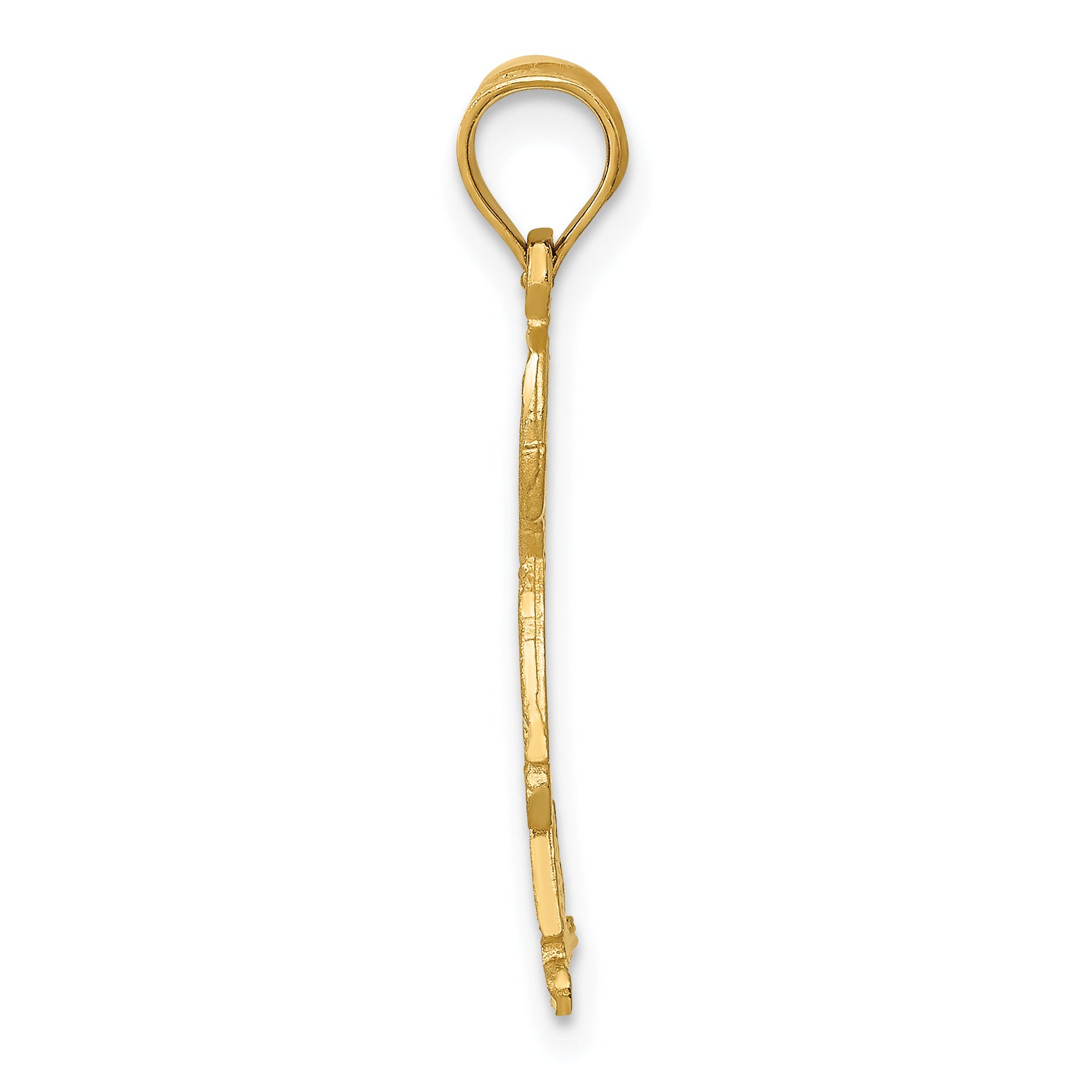 14K Gold Boy Charm Pendant in Solid Casted Design 26mm Elegant Secondary image