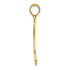 14K Gold Boy Charm Pendant in Solid Casted Design 26mm Elegant