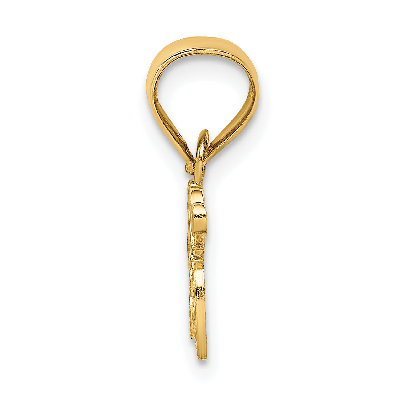 14K MOM with Heart Charm