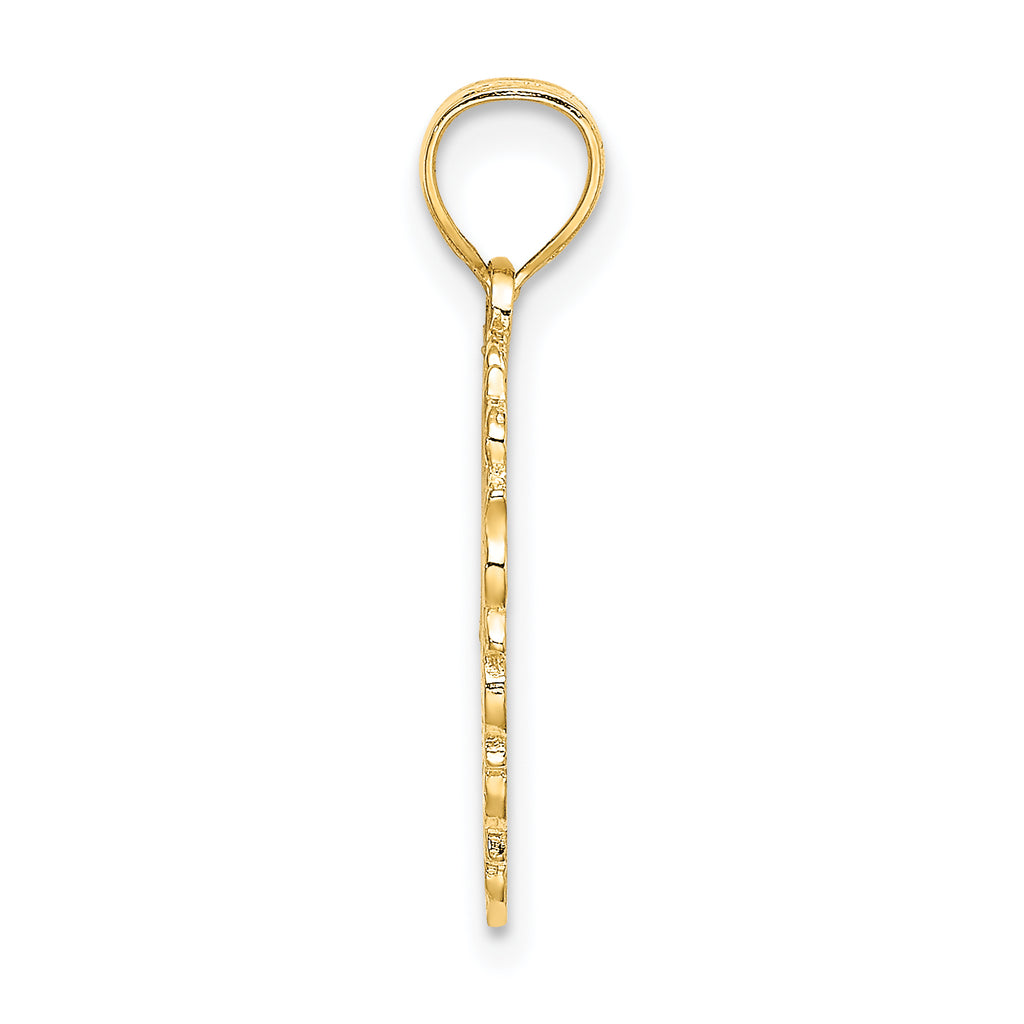 14K MOM in Heart Charm