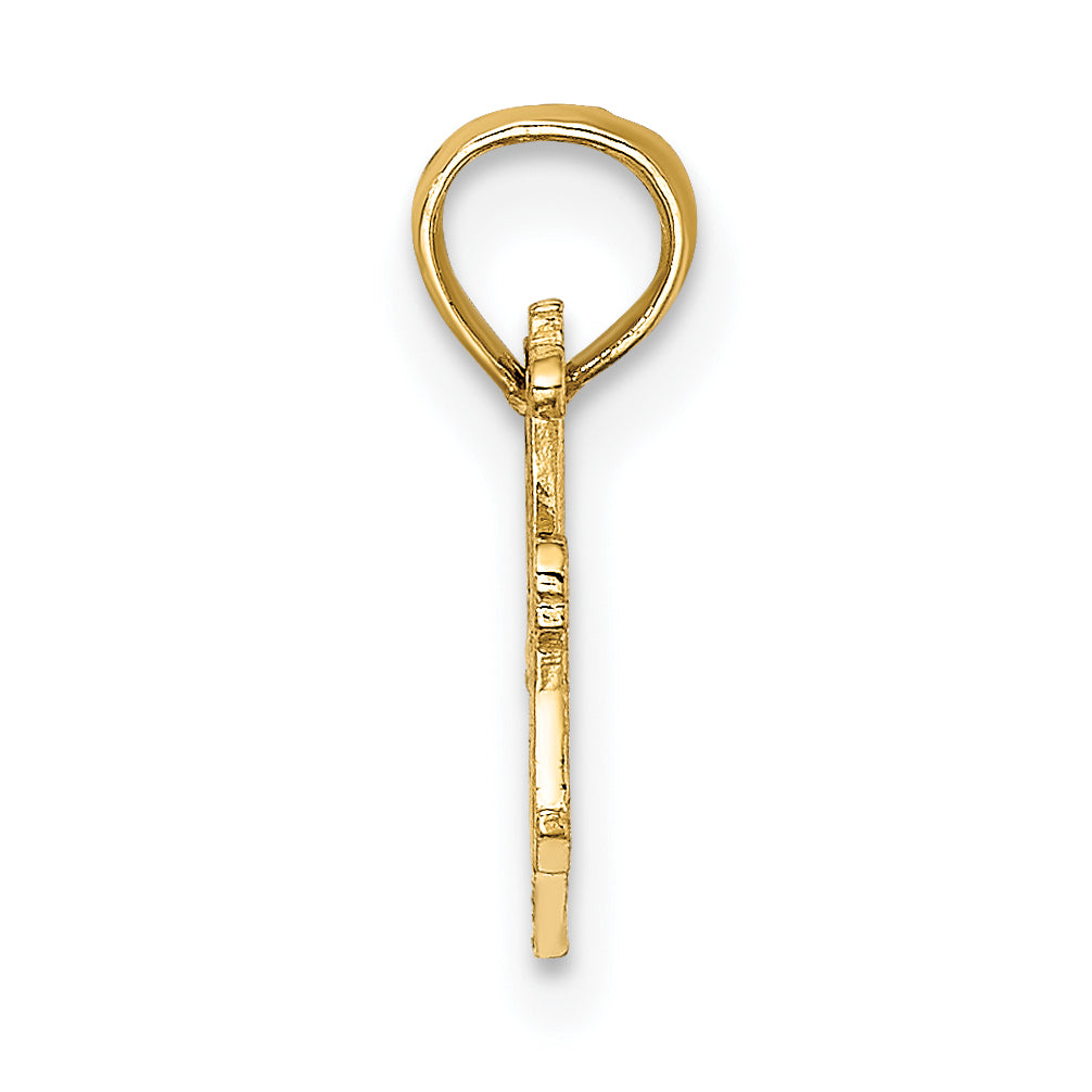 14K BEST MOM with Heart Charm