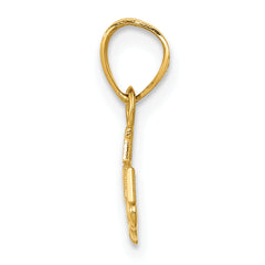 14K Gold BEST GRANDMA Pendant Solid, Casted, Gift-Ready Charm