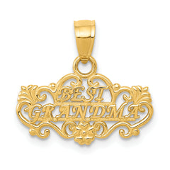 14k BEST GRANDMA Pendant