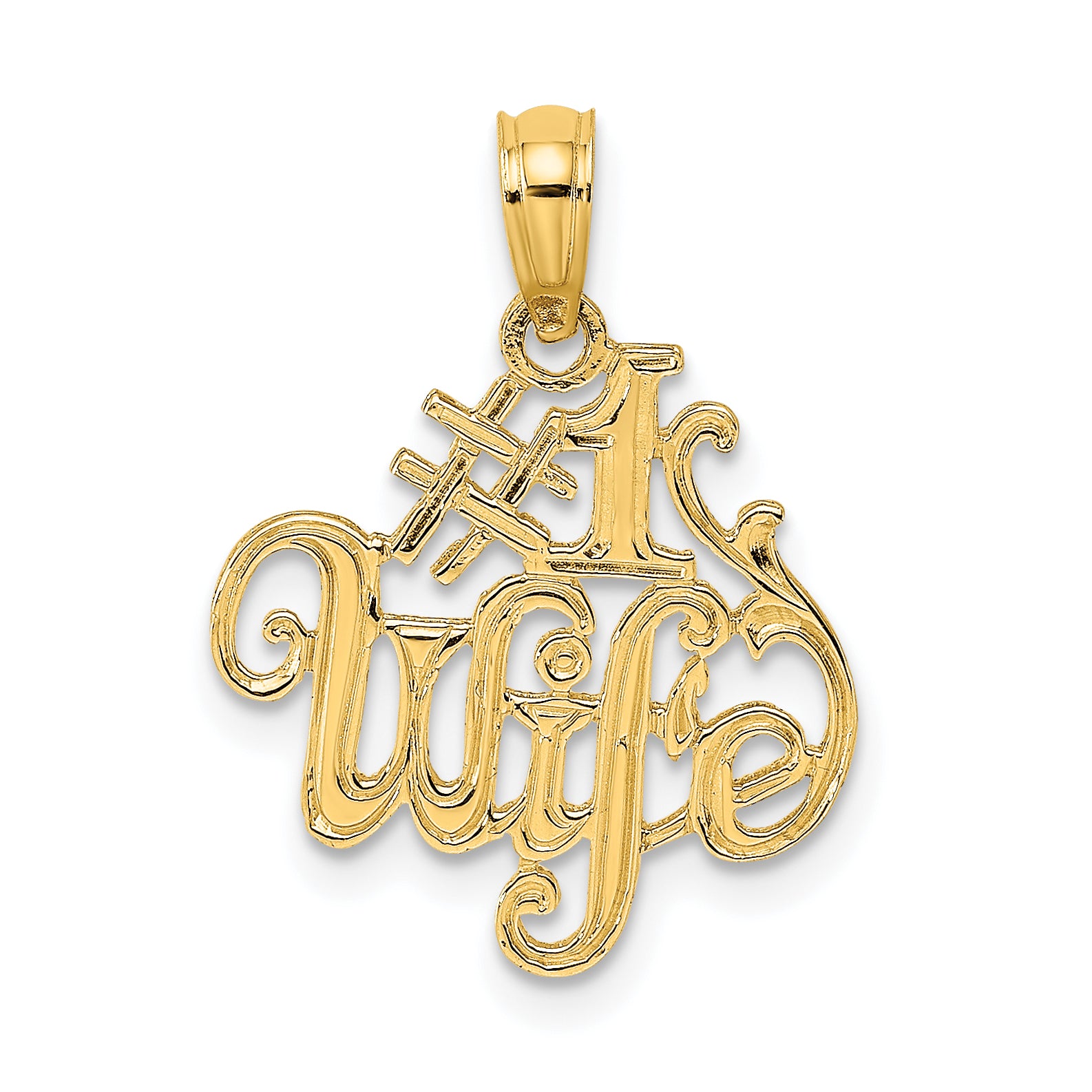 14K #1 WIFE Charm Main image
