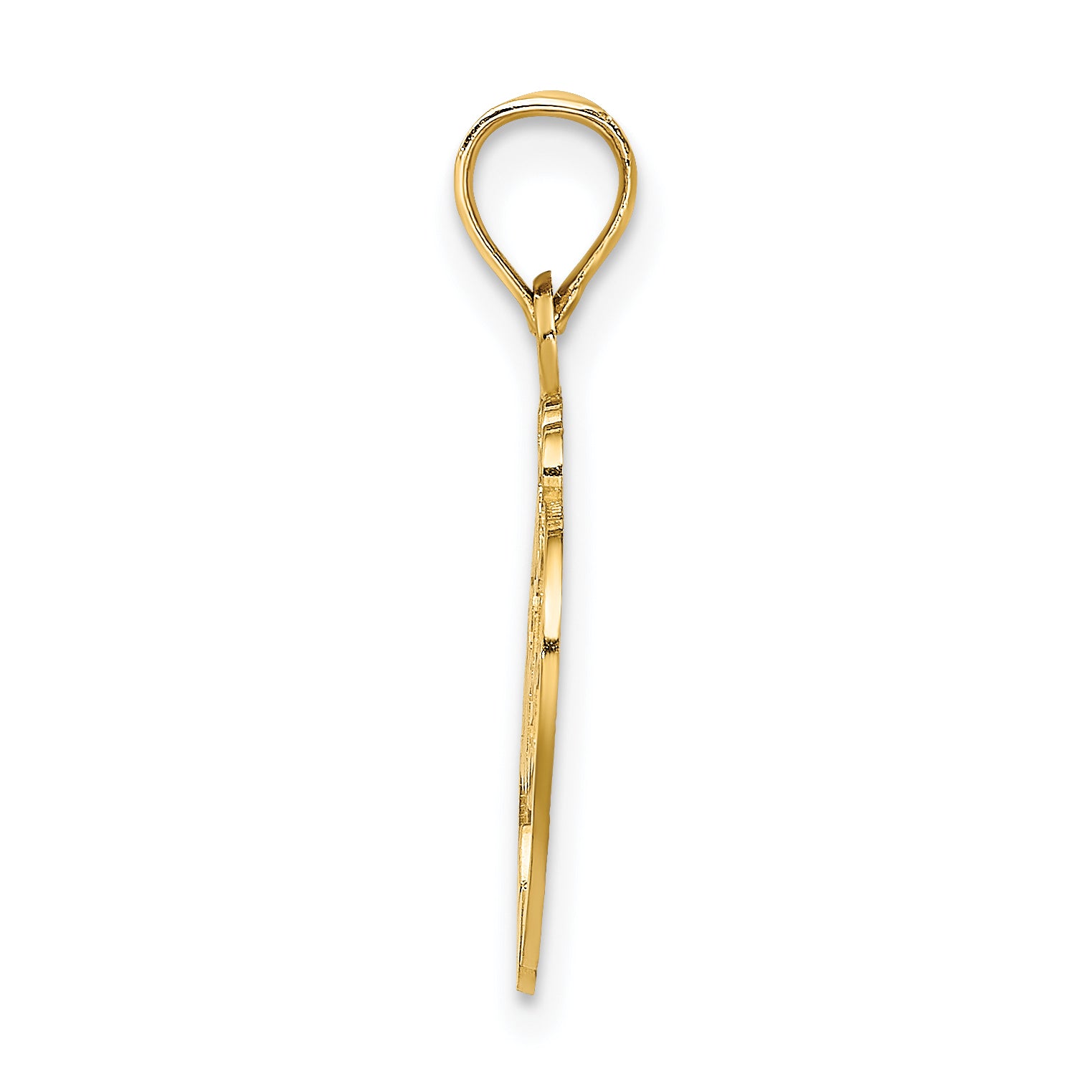 14K #1 SISTER in Heart Charm Secondary image
