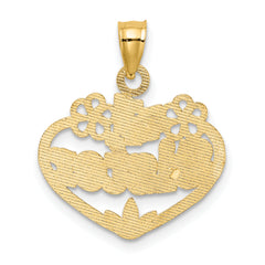 14K #1 SISTER in Heart Charm