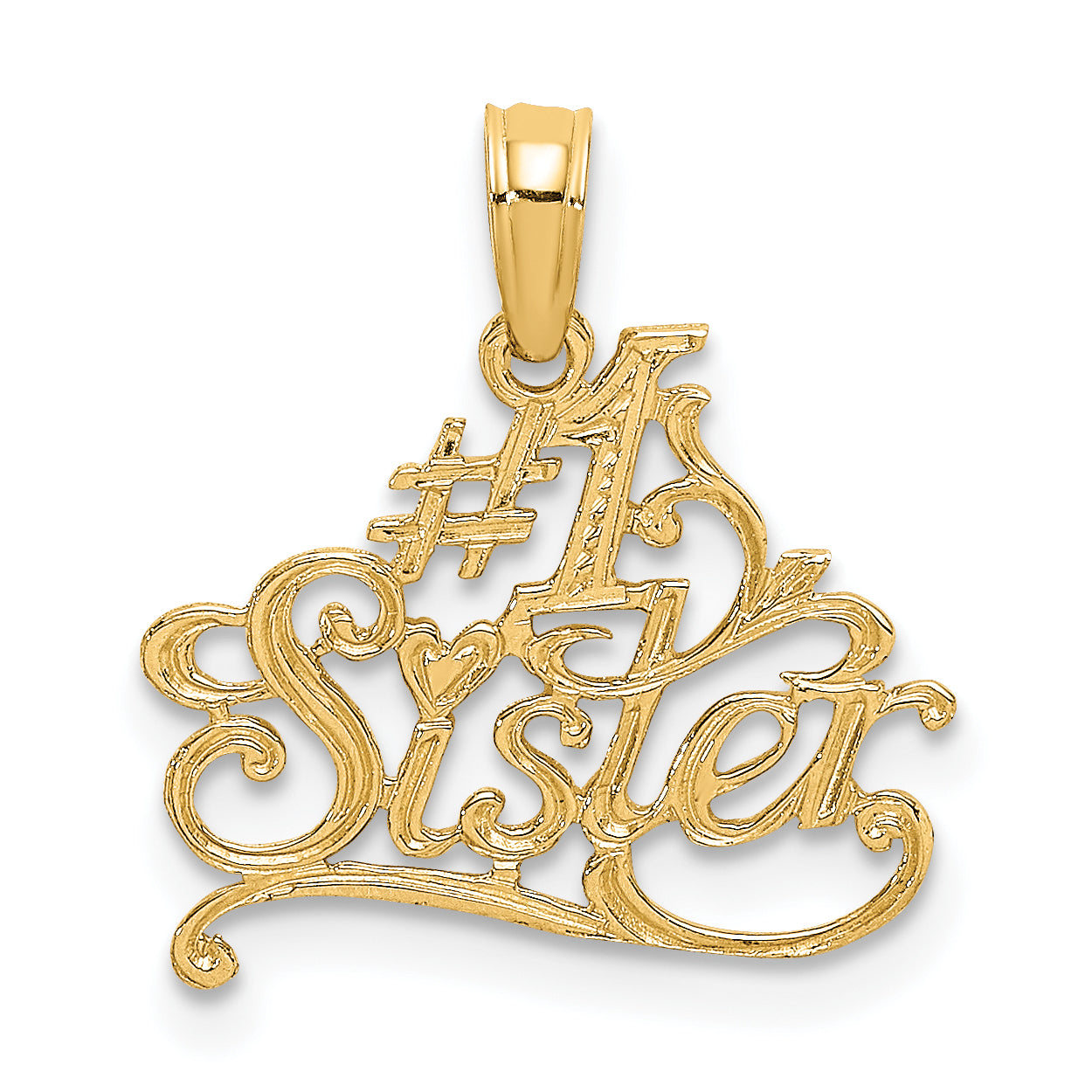 14K #1 SISTER Charm Main image