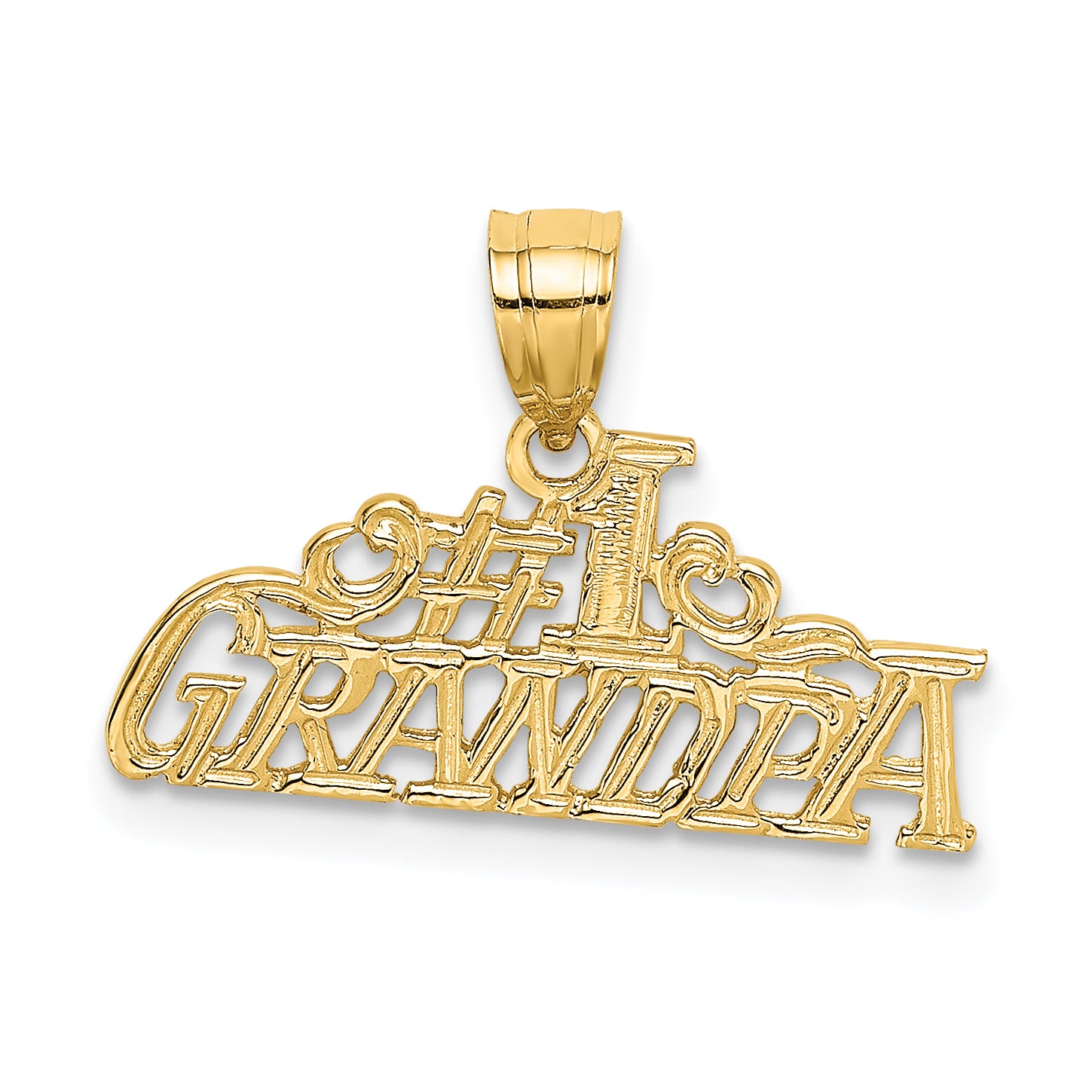 14k #1 GRANDPA Charm Main image