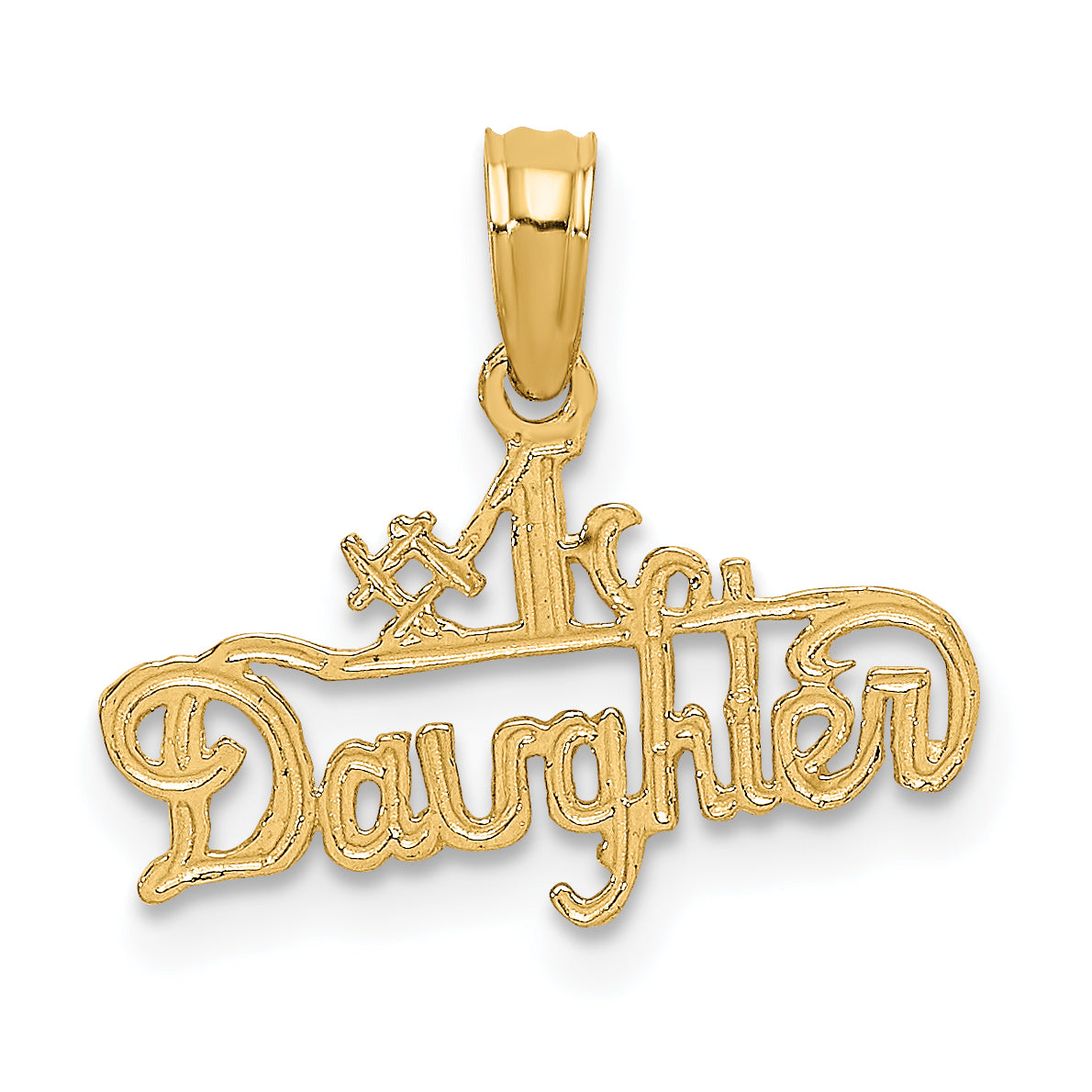 14K #1 DAUGHTER Charm Main image