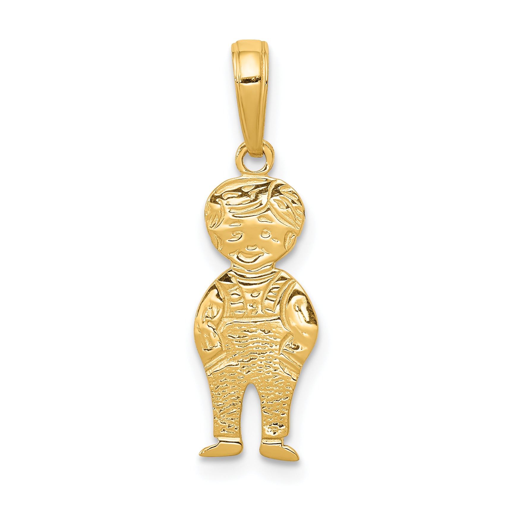 14K Boy with Hands in Pocket Pendant Main image