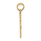 14K Girl Waving with Flower on Blouse Charm