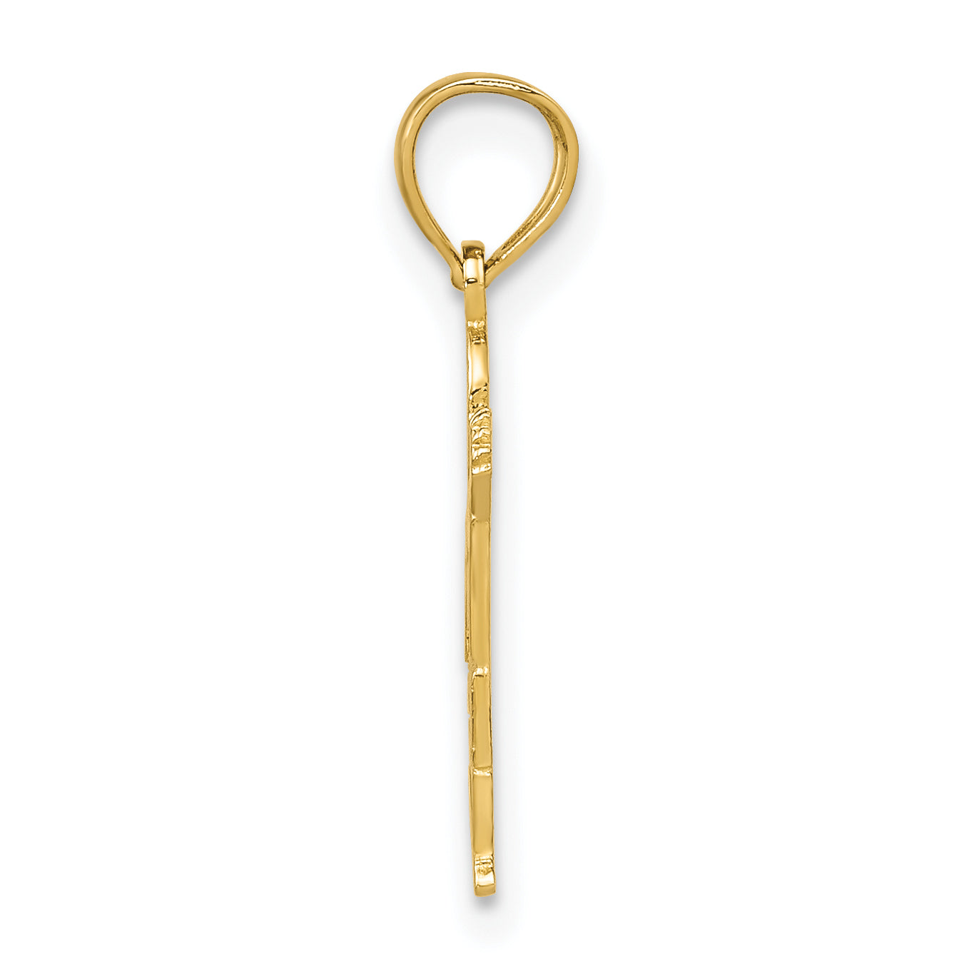 14K Boy Waving with Heart on Pocket Charm Secondary image